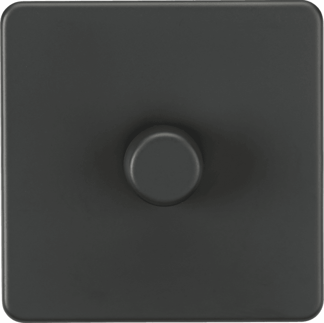 Knightsbridge Switches and Sockets SF2191AT Screwless 1G 2W 10-200W (5-150W LED) Intelligent Dimmer in Anthracite