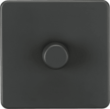 SF2191AT Screwless 1G 2W 10-200W (5-150W LED) Intelligent Dimmer in Anthracite