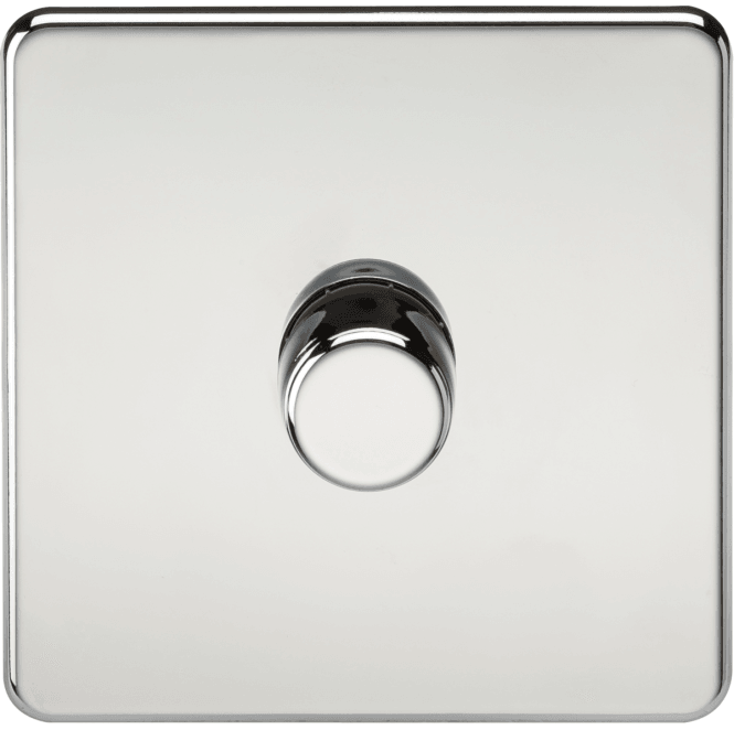 Knightsbridge Switches and Sockets SF2191PC Screwless 1G 2W 10-200W (5-150W LED) Intelligent Dimmer in Polished Chrome