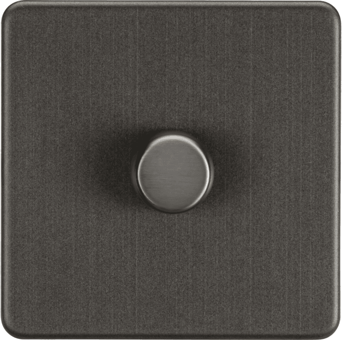Knightsbridge Switches and Sockets SF2191SB Screwless 1G 2W 10-200W (5-150W LED) Intelligent Dimmer in Smoked Bronze