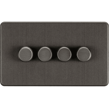 SF2194SB Screwless 4G 2W 10-200W (5-150W LED) Intelligent Dimmer in Smoked Bronze