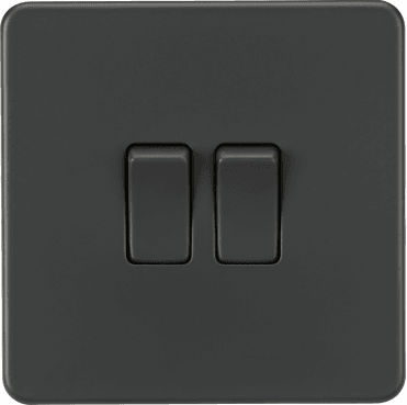 SF3000AT Screwless 2G 2W Switch in Anthracite