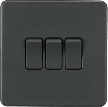 SF4000AT Screwless 3G 2W Switch in Anthracite