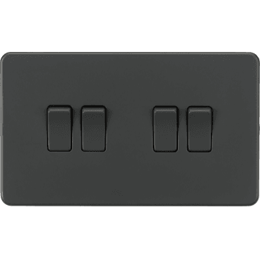 SF4100AT Screwless 4G 2W Switch in Anthracite