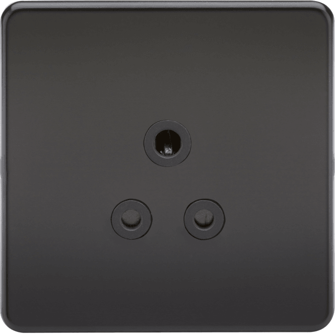 Knightsbridge Switches and Sockets SF5AMB Screwless 5A Unswitched Socket in Matt Black