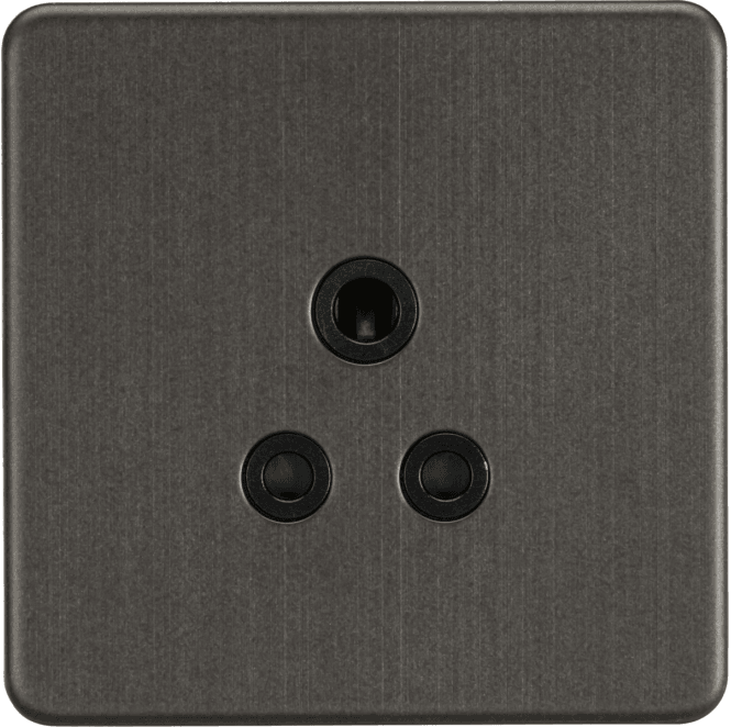 Knightsbridge Switches and Sockets SF5ASB Screwless 5A Unswitched Socket in Smoked Bronze