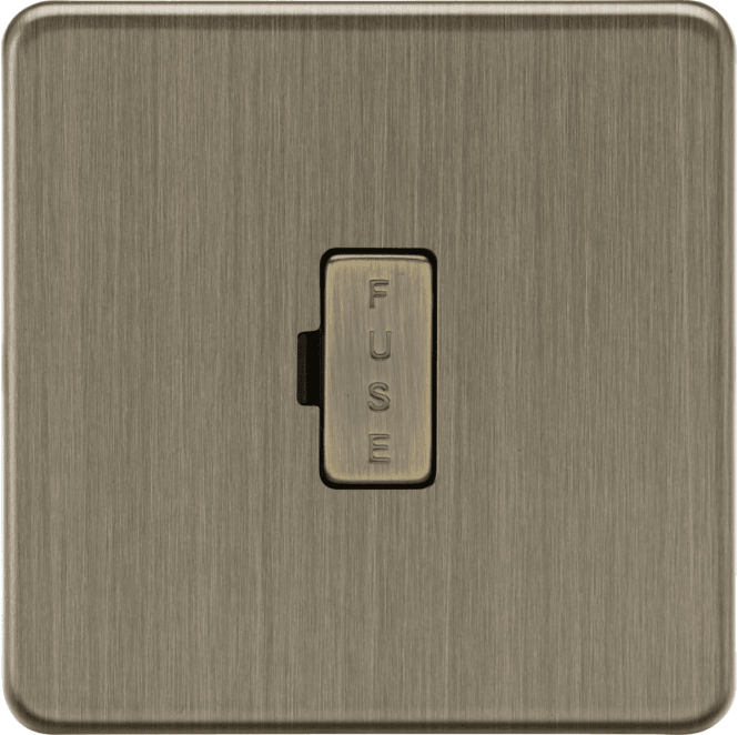 Knightsbridge Switches and Sockets SF6000AB Screwless 13a Fused Spur in Antique Brass
