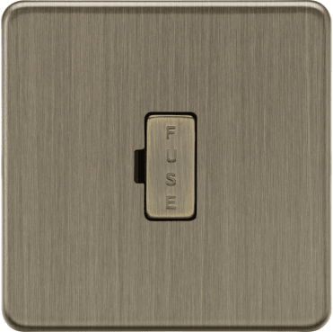 SF6000AB Screwless 13a Fused Spur in Antique Brass