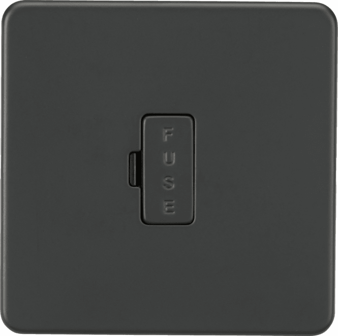 Knightsbridge Switches and Sockets SF6000AT Screwless 13A Fused Spur in Anthracite