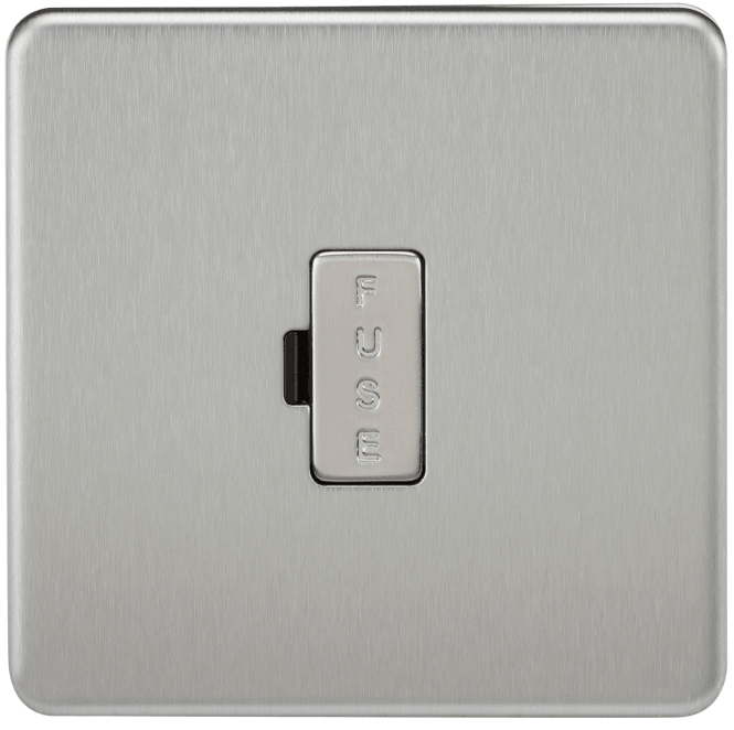 Knightsbridge Switches and Sockets SF6000BC Screwless 13A Fused Spur in Brushed Chrome