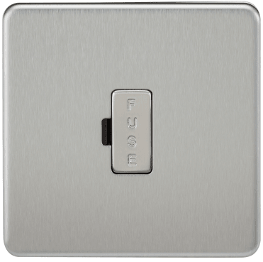 SF6000BC Screwless 13A Fused Spur in Brushed Chrome