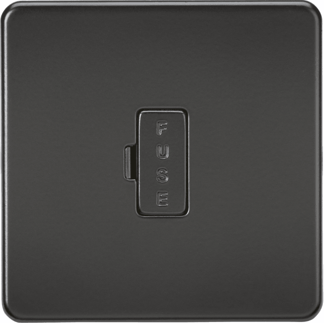 Knightsbridge Switches and Sockets SF6000MBB Screwless 13A Fused Spur in Matt Black