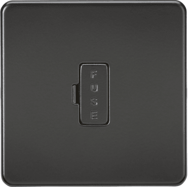 SF6000MBB Screwless 13A Fused Spur in Matt Black