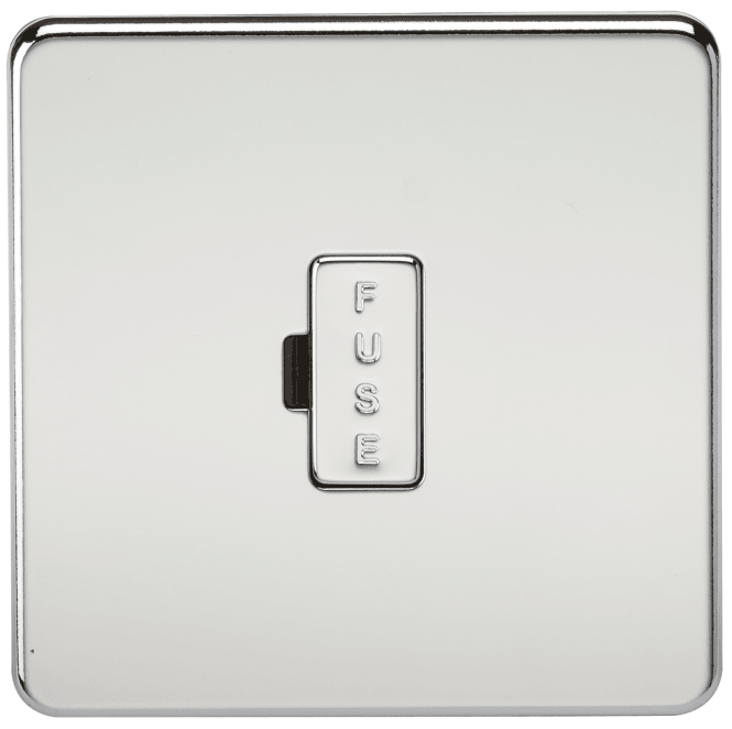 Knightsbridge Switches and Sockets SF6000PC Screwless 13A Fused Spur in Polished Chrome