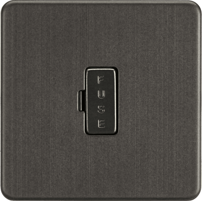 Knightsbridge Switches and Sockets SF6000SB Screwless 13A Fused Spur in Smoked Bronze