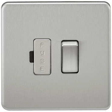 SF6300BC Screwless 13A Switched Fused Spur in Brushed Chrome