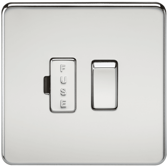 Knightsbridge Switches and Sockets SF6300PC Screwless 13A Switched Fused Spur in Polished Chrome