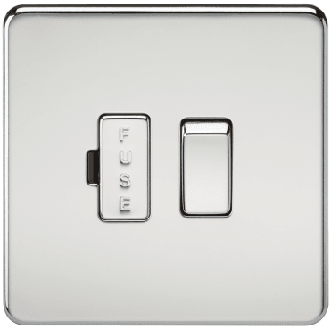 SF6300PC Screwless 13A Switched Fused Spur in Polished Chrome