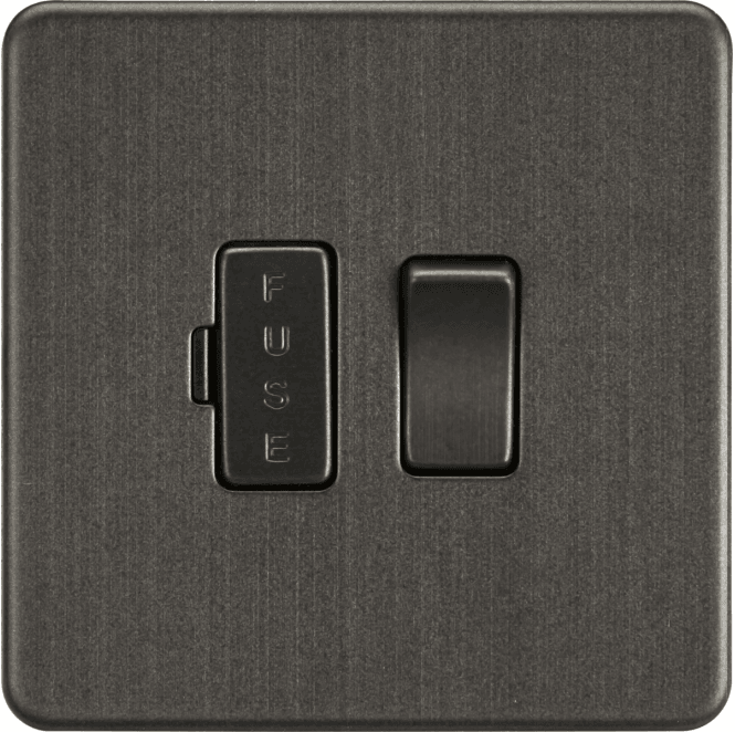 Knightsbridge Switches and Sockets SF6300SB Screwless 13A Switched Fused Spur in Smoked Bronze