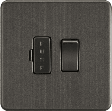 SF6300SB Screwless 13A Switched Fused Spur in Smoked Bronze