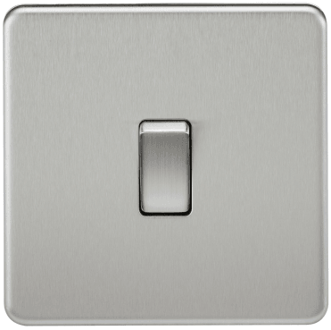 SF8341BC Screwless 20A 1G DP Switch in Brushed Chrome