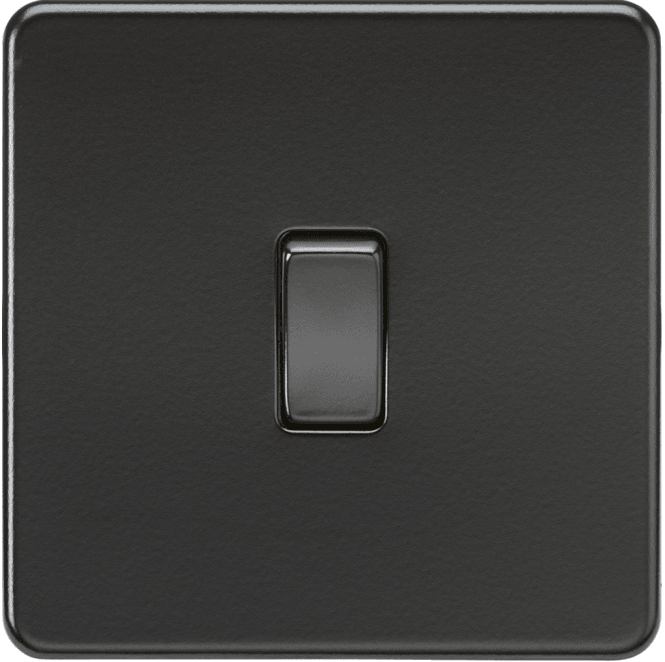Knightsbridge Switches and Sockets SF8341MBB Screwless 20A 1G DP Switch in Matt Black