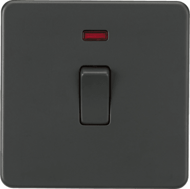 SF8341NAT Screwless 20A 1G DP Switch with Neon in Anthracite