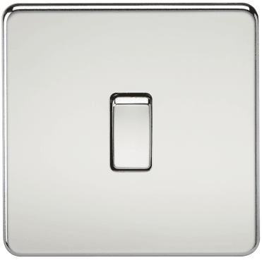 SF8341PC Screwless 20A 1G DP Switch in Polished Chrome