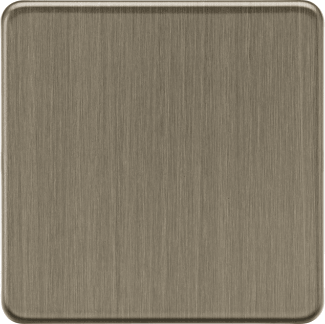 Knightsbridge Switches and Sockets SF8350AB Screwless 1G Blanking Plate in Antique Brass