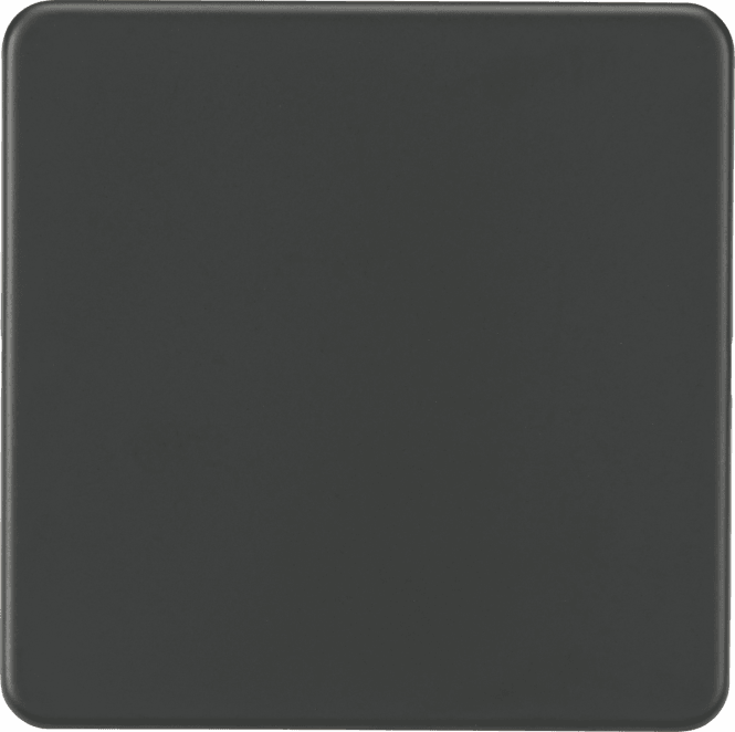 Knightsbridge Switches and Sockets SF8350AT Screwless 1G Blanking Plate in Anthracite
