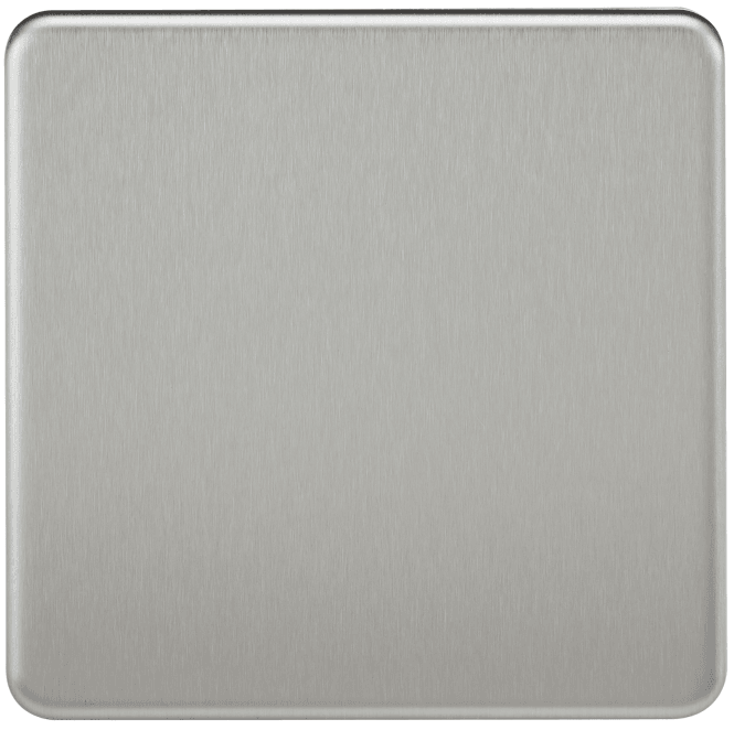 Knightsbridge Switches and Sockets SF8350BC Screwless 1G Blanking Plate in Brushed Chrome