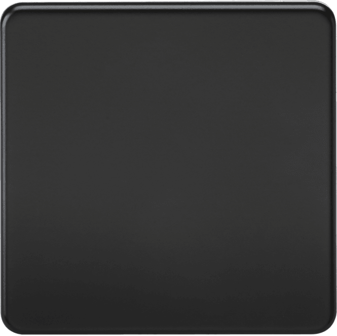 Knightsbridge Switches and Sockets SF8350MB Screwless 1G Blanking Plate in Matt Black