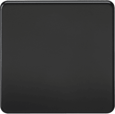 SF8350MB Screwless 1G Blanking Plate in Matt Black