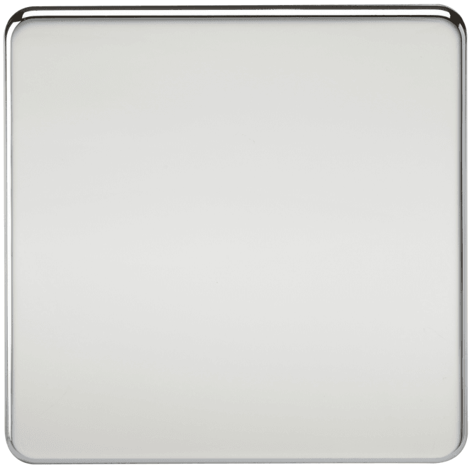 Knightsbridge Switches and Sockets SF8350PC Screwless 1G Blanking Plate in Polished Chrome