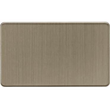 SF8360AB Screwless 2G Blanking Plate in Antique Brass