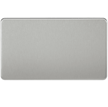 SF8360BC Screwless 2G Blanking Plate in Brushed Chrome
