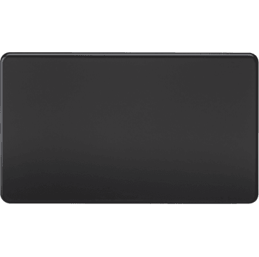 SF8360MB Screwless 2G Blanking Plate in Matt Black