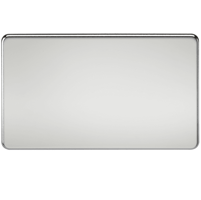 Knightsbridge Switches and Sockets SF8360PC Screwless 2G Blanking Plate in Polished Chrome