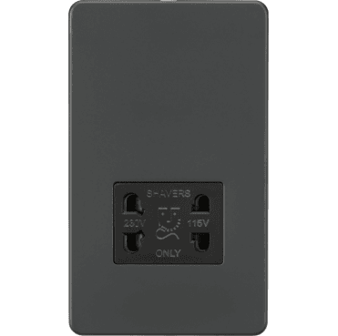 SF8900AT Screwless Dual Voltage Shaver Socket in Anthracite