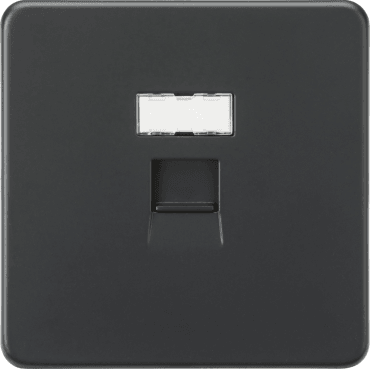 SFC6AT Screwless CAT6a RJ45 Network Outlet in Anthracite