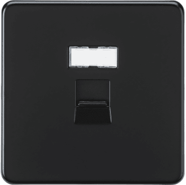 SFC6MB Screwless CAT6a RJ45 Network Outlet in Matt Black