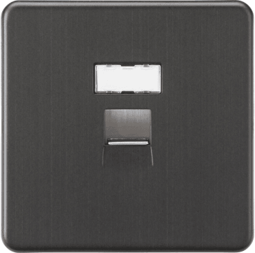 SFC6SB Screwless CAT6a RJ45 Network Outlet in Smoked Bronze