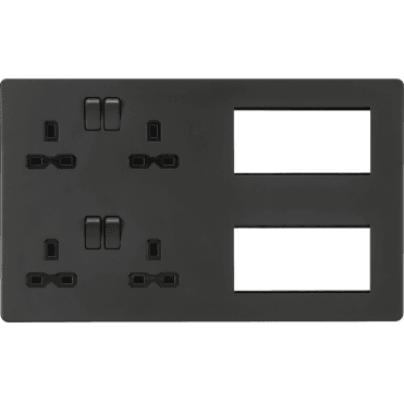 SFR298AT Screwless Combination Plate in Anthracite