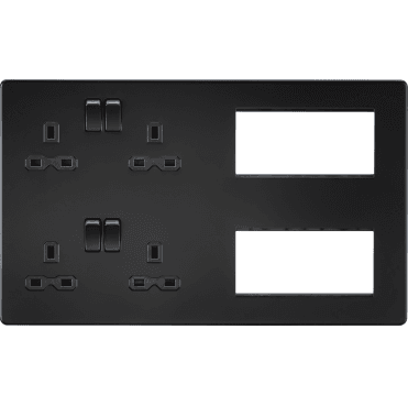 SFR298MBB Screwless Combination Plate in Matt Black