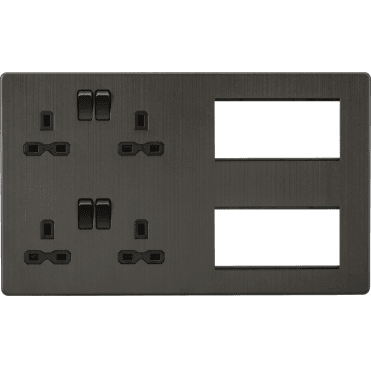 SFR298SB Screwless Combination Plate in Smoked Bronze
