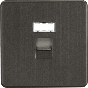 SFRJ45SB Screwless RJ45 Network Outlet in Smoked Bronze
