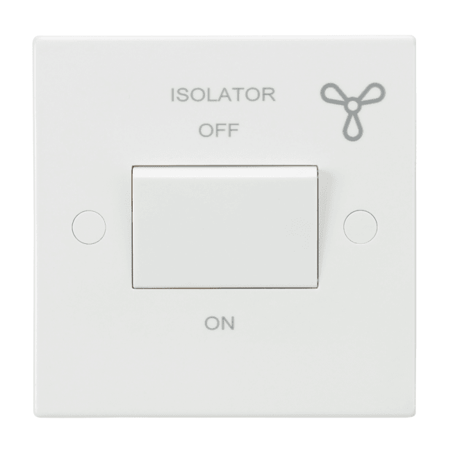Knightsbridge Switches and Sockets SN1100 Square Edged 3 Pole Fan Isolator Switch in White