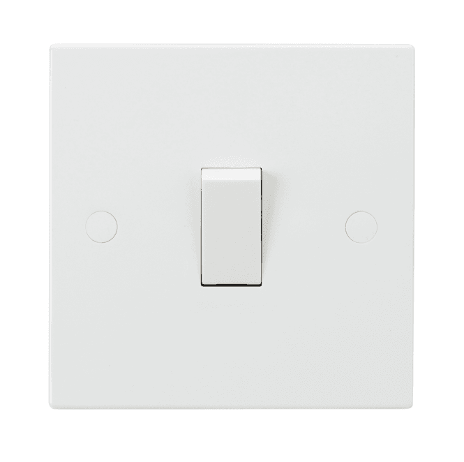 Knightsbridge Switches and Sockets SN1200 Square Edged 1G Intermediate Switch in White