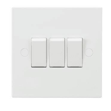 SN4000 Square Edged 3G 2W Switch in White