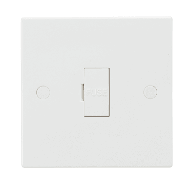 SN6000 Square Edged 13A Unswitched Fused Spur in White